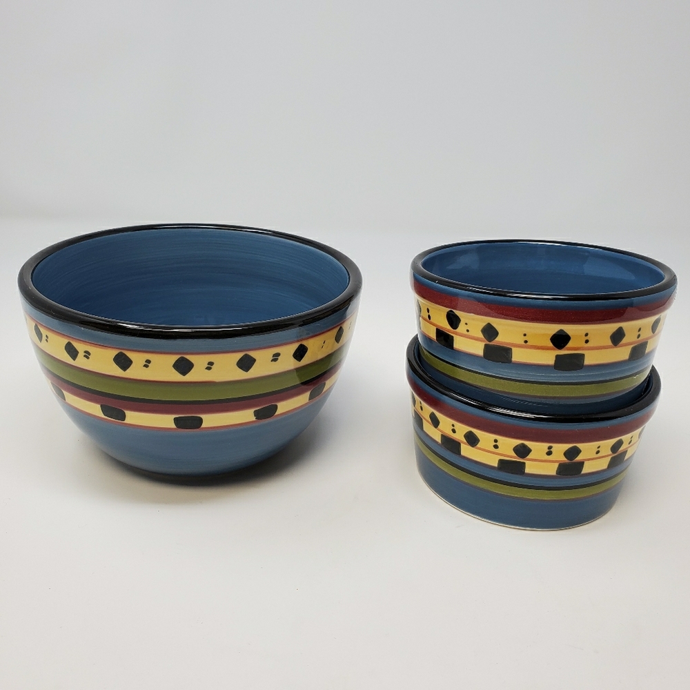 HD designs aztec one soup/cereal bowl two smaller